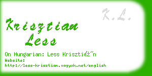 krisztian less business card